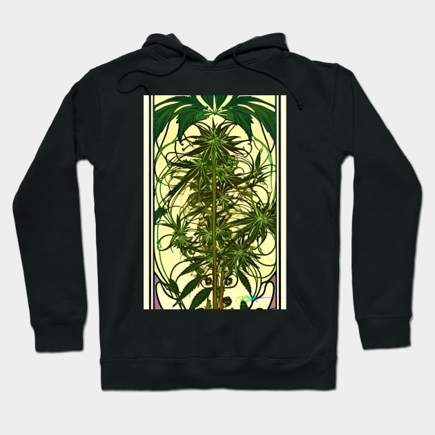 Vintage Cannabis Dreams 6 Hoodie by Benito Del Ray